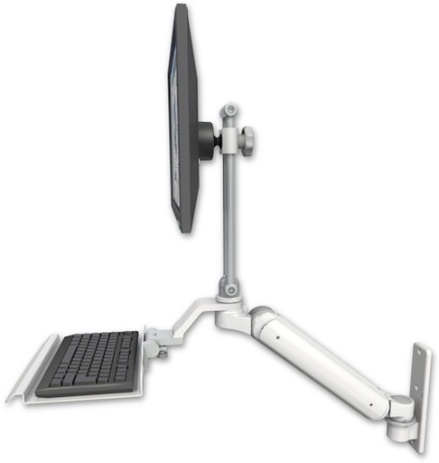 [UL182EV7-W3-KU12] AccessMount™ Ultra 182 Arm with EV710 monitor mount wall mount and a 12" keyboard tray