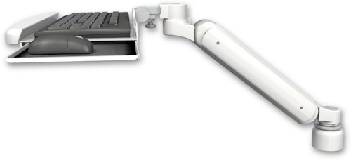 [UL182H-D1-KUB] AccessMount™ Ultra 182 Heavy Duty Arm desk mount with a 1" riser and a wrist-rest keyboard tray