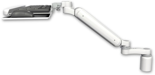 [UL182H-D3-KUB-AS1] AccessMount™ Ultra 182 Heavy Duty Arm desk mount with a 3" riser, a wrist-rest keyboard tray, and an 6" arm