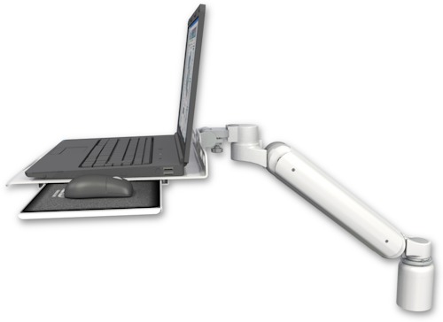 [UL182H-D3-LUS] AccessMount™ Ultra 182 Heavy Duty Arm desk mount with a 3" riser Laptop tray and slider