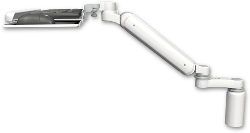 [UL182H-D5-KUB-AS1] AccessMount™ Ultra 182 Heavy Duty Arm desk mount with a 5" riser, a wrist-rest keyboard tray, and an 6" arm