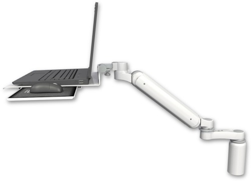 [UL182H-D5-LUS-AS1] AccessMount™ Ultra 182 Heavy Duty Arm desk mount with a 5" riser Laptop tray, slider, and an 6" arm
