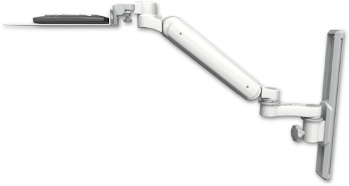 [UL182-T19-KU12F-AS1] AccessMount™ Ultra 182 Arm mount on a 19" wall track slider with a 12" flat keyboard tray and an 6" arm