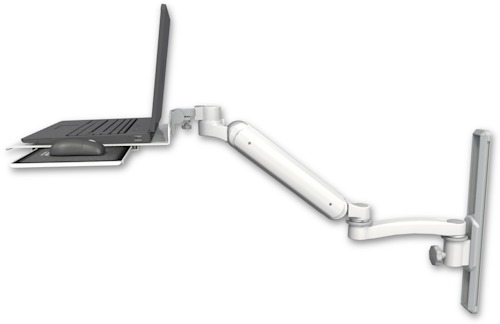 [UL182-T19-LUS-A1] AccessMount™ Ultra 182 Arm mount on a 19" wall track slider Laptop tray with slider and an 11" arm