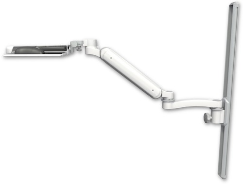 [UL182-T36-KUB-A1] AccessMount™ Ultra 182 Arm mount on a 36" wall track slider with a wrist-rest keyboard tray and an 11" arm
