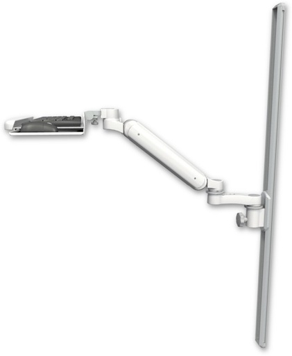 [UL182-T50-KUB-AS1] AccessMount™ Ultra 182 Arm mount on a 50" wall track slider with a wrist-rest keyboard tray and an 6" arm