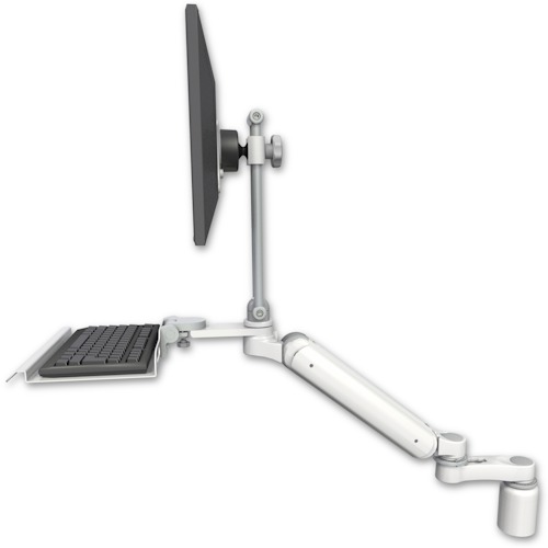 [UL182EV7-D3-KD12-AS1] AccessMount™ Ultra 182 Arm with EV710 monitor mount desk mount, a 3" riser, a 12" keyboard tray, and an 6" arm