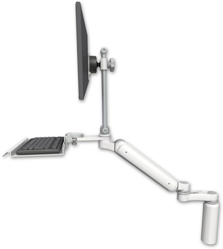 [UL182EV7-D7-KD12-AS1] AccessMount™ Ultra 182 Arm with EV710 monitor mount desk mount, a 7.5" riser, a 12" keyboard tray, and an 6" arm