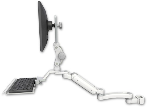 [UL180P-P2-KU12-A1] AccessMount™ Ultra 180 Arm with Paralink monitor mount mount for a 2" pole, a 12" keyboard tray, and an 11" arm
