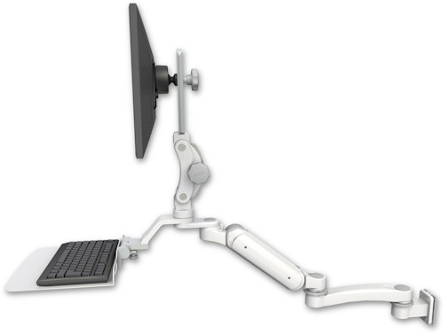 [UL180P-W5-KU12F-A1] AccessMount™ Ultra 180 Arm with Paralink monitor mount 3.5" wall mount, a 12" flat keyboard tray, and an 11" arm