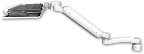 [UL182-D1-KUB-A1] AccessMount™ Ultra 182 Arm desk mount with a 1" riser, a wrist-rest keyboard tray, and an 11" arm