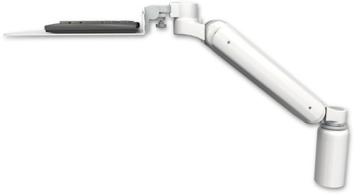 [UL182-D5-KU12F] AccessMount™ Ultra 182 Arm desk mount with a 5" riser and a 12" flat keyboard tray