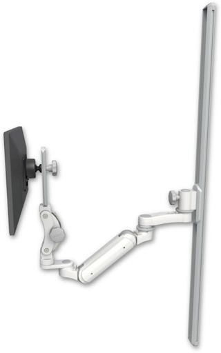 [UL180IHP-T50-AS1] AccessMount™ Inverted Ultra 180 Heavy Duty Arm with Paralink monitor mount mount on a 50" wall track slider and an 6" arm