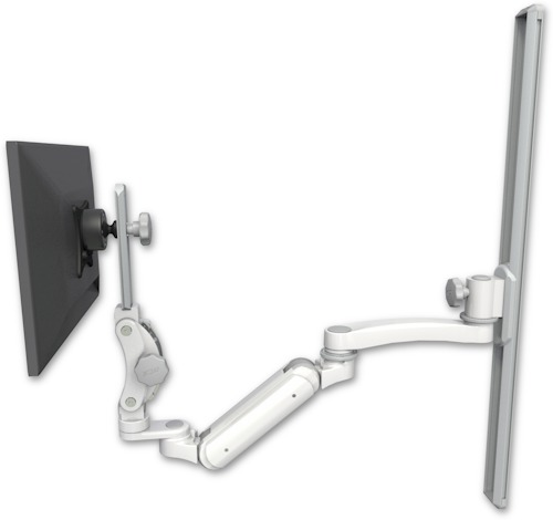[UL180IP-T36-A1] AccessMount™ Inverted Ultra 180 Arm with Paralink monitor mount mount on a 36" wall track slider and an 11" arm