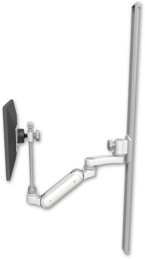 [UL180IHEV7-T50-AS1] AccessMount™ Inverted Ultra 180 Heavy Duty Arm with EV710 monitor mount mount on a 50" wall track slider and an 6" arm