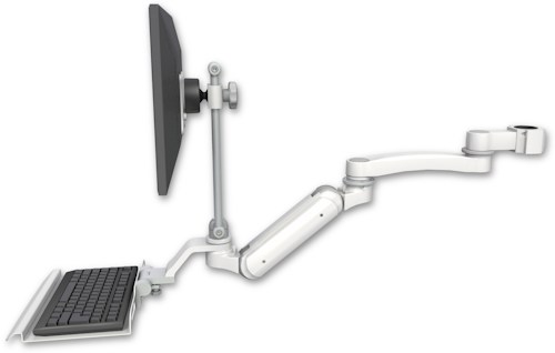 [UL180IEV7-P17-KU12-A1] AccessMount™ Inverted Ultra 180 Arm with EV710 monitor mount mount for a 1.75" pole, a 12" keyboard tray, and an 11" arm