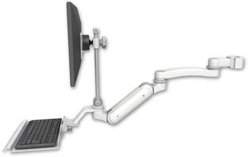 [UL180IEV7-P2-KU12-A1] AccessMount™ Inverted Ultra 180 Arm with EV710 monitor mount mount for a 2" pole, a 12" keyboard tray, and an 11" arm