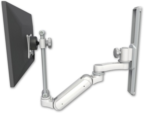 [UL180IEV7-T19-AS1] AccessMount™ Inverted Ultra 180 Arm with EV710 monitor mount mount on a 19" wall track slider and an 6" arm