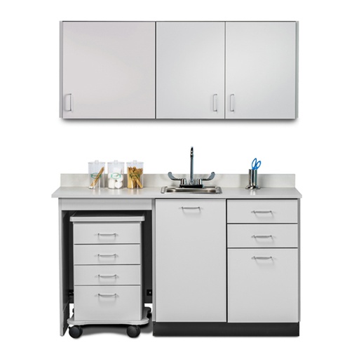 [148060ML] 60" Cart-Mate Classic Laminate Upper & Lower cabinet set ONLY MIDDLE LEFT