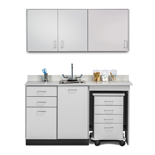 [148060MR] 60" Cart-Mate Classic Laminate Upper & Lower cabinet set ONLY MIDDLE RIGHT 