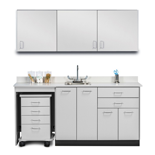 [148072ML] 72" Cart-Mate Classic Laminate Upper & Lower cabinet set ONLY MIDDLE LEFT