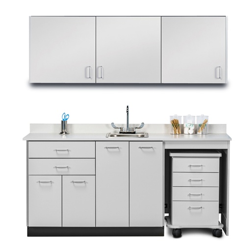 [148072MR] 72" Cart-Mate Classic Laminate Upper & Lower cabinet set ONLY MIDDLE RIGHT 
