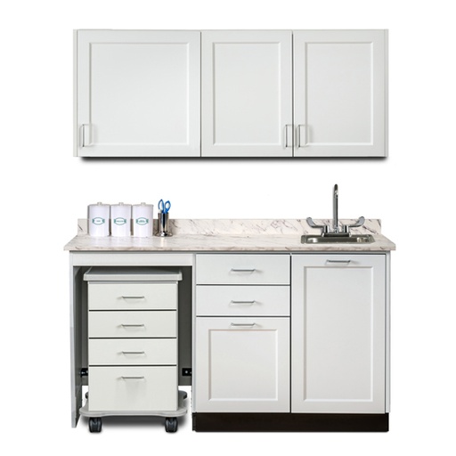 [158060L] 60" Cart-Mate Fashion Finish Upper & Lower cabinet set ONLY LEFT