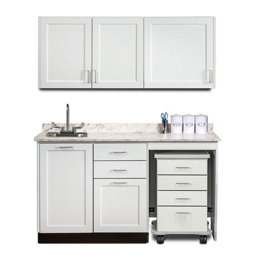 [158060R] 60" Cart-Mate Fashion Finish Upper & Lower cabinet set ONLY RIGHT 