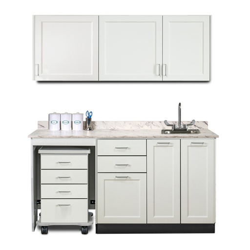 [158066L] 66" Cart-Mate Fashion Finish Upper & Lower cabinet set ONLY LEFT