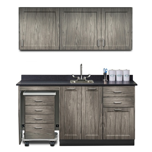 [158066ML] 66" Cart-Mate Fashion Finish Upper & Lower cabinet set ONLY MIDDLE LEFT