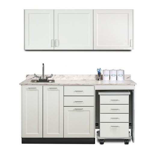 [158066R] 66" Cart-Mate Fashion Finish Upper & Lower cabinet set ONLY RIGHT 