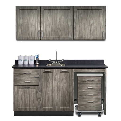 [158066MR] 66" Cart-Mate Fashion Finish Upper & Lower cabinet set ONLY MIDDLE RIGHT 