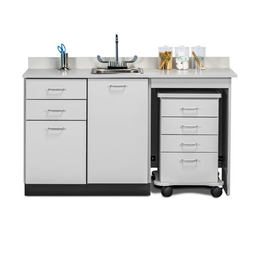 [48060MR] 60" Cart-Mate w/cart RIGHT & single door MIDDLE 