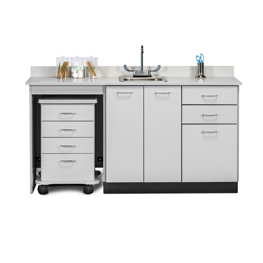 [48066ML] 66" Cart-Mate w/cart LEFT & double door MIDDLE 