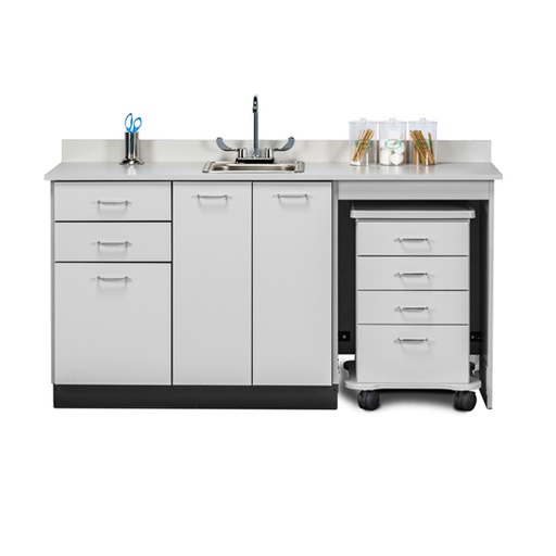 [48066MR] 66" Cart-Mate w/cart RIGHT & double door MIDDLE 