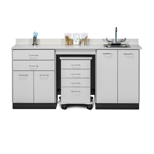 [48072SR] 72" Cart-Mate w/cart CENTER & Double doors RIGHT