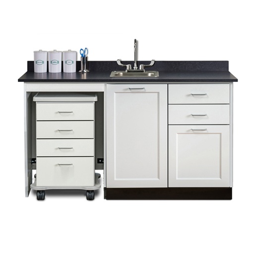 [58060ML] 60" Cart-Mate w/cart LEFT & single door MIDDLE 