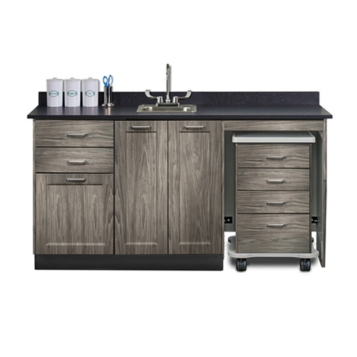 [58066MR] 66" Cart-Mate w/cart RIGHT & Double door MIDDLE 