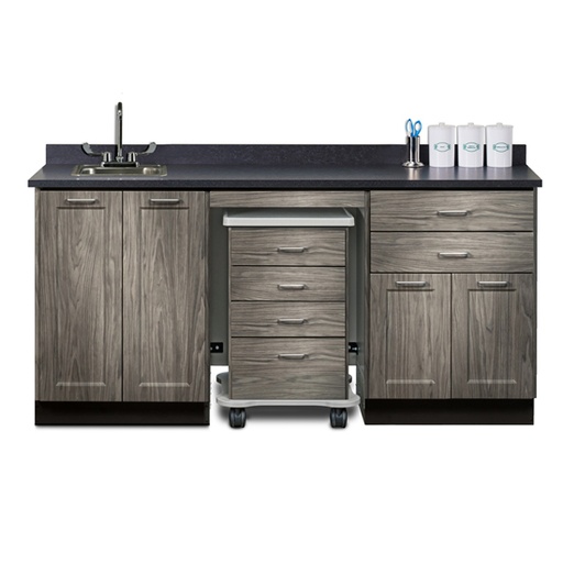 [58072SL] 72" Cart-Mate w/cart CENTER & Double doors LEFT