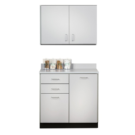 [823636] 36" Classic Laminate Upper & Lower cabinet set only 