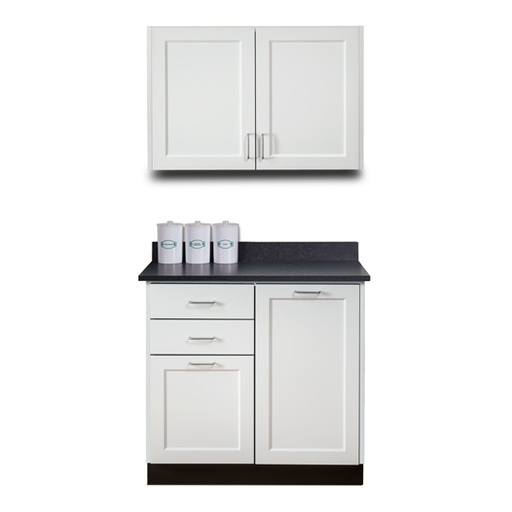 [863636] 36" Fashion Finish Upper & Lower cabinet set only 