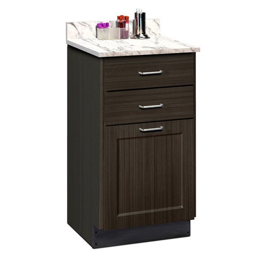 [8812-F] Fashion Finish Space Saver Treatment Cabeint w/1 Door & 2 Drawers 