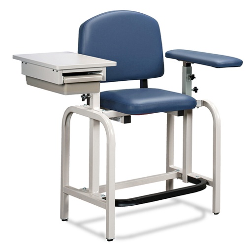 [66022-S] Lab X series, Extra tall blood draw chair with straight arm and drawer