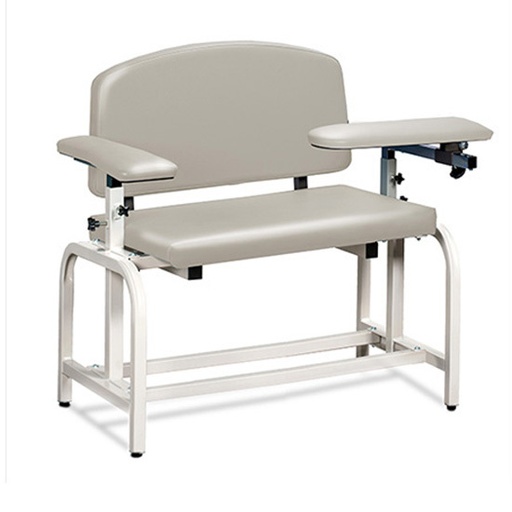 [66000-S] Lab X series, extra wide blood draw chair with one straight arm/one flip arm