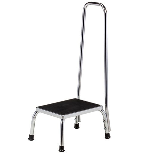 [T-50] Chrome step stool w/handrail